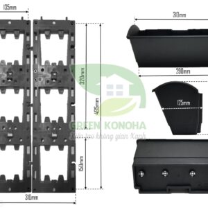 Bộ module trồng cây vườn tường đôi
